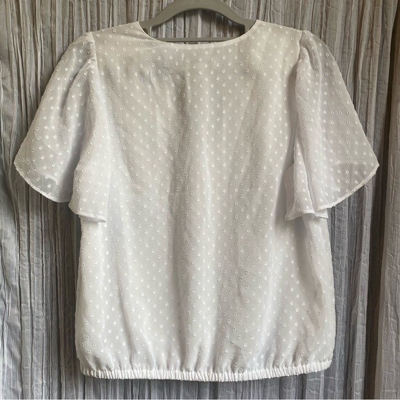 Express White Polka Dot Blouse - Picture 4 of 4